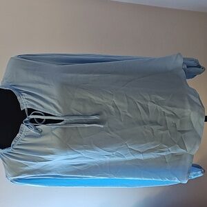 NWT Inc baby blue blouse size L